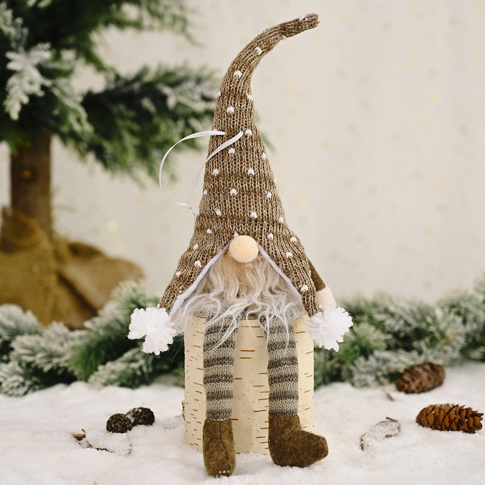 Faceless gnome figurine with long legs and light-up feature, designed by Trendsi, standing on a neutral surface.