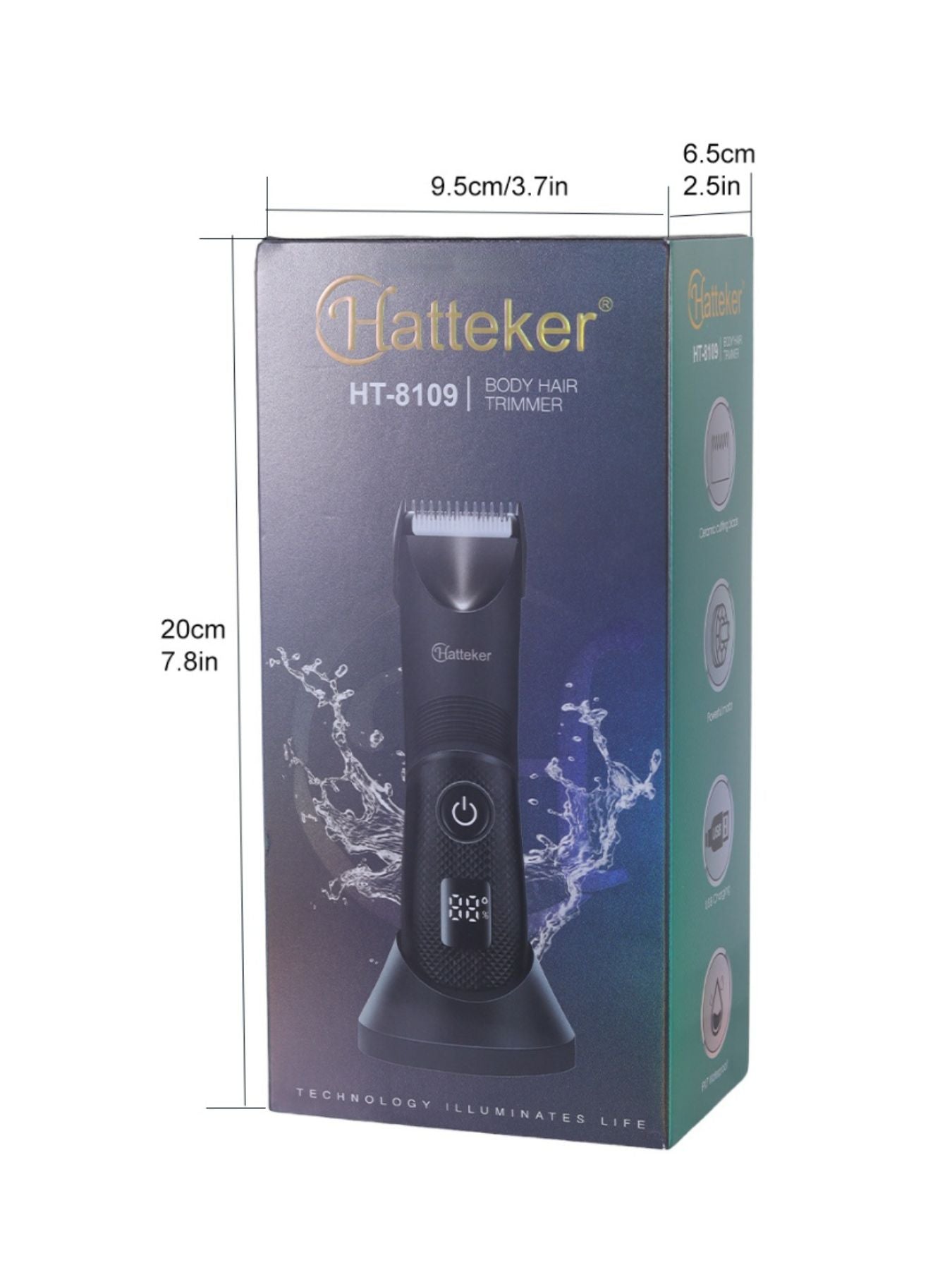 Black cordless hair removal epilator by Trendsi with a sleek design, ideal for painless, efficient hair removal.
