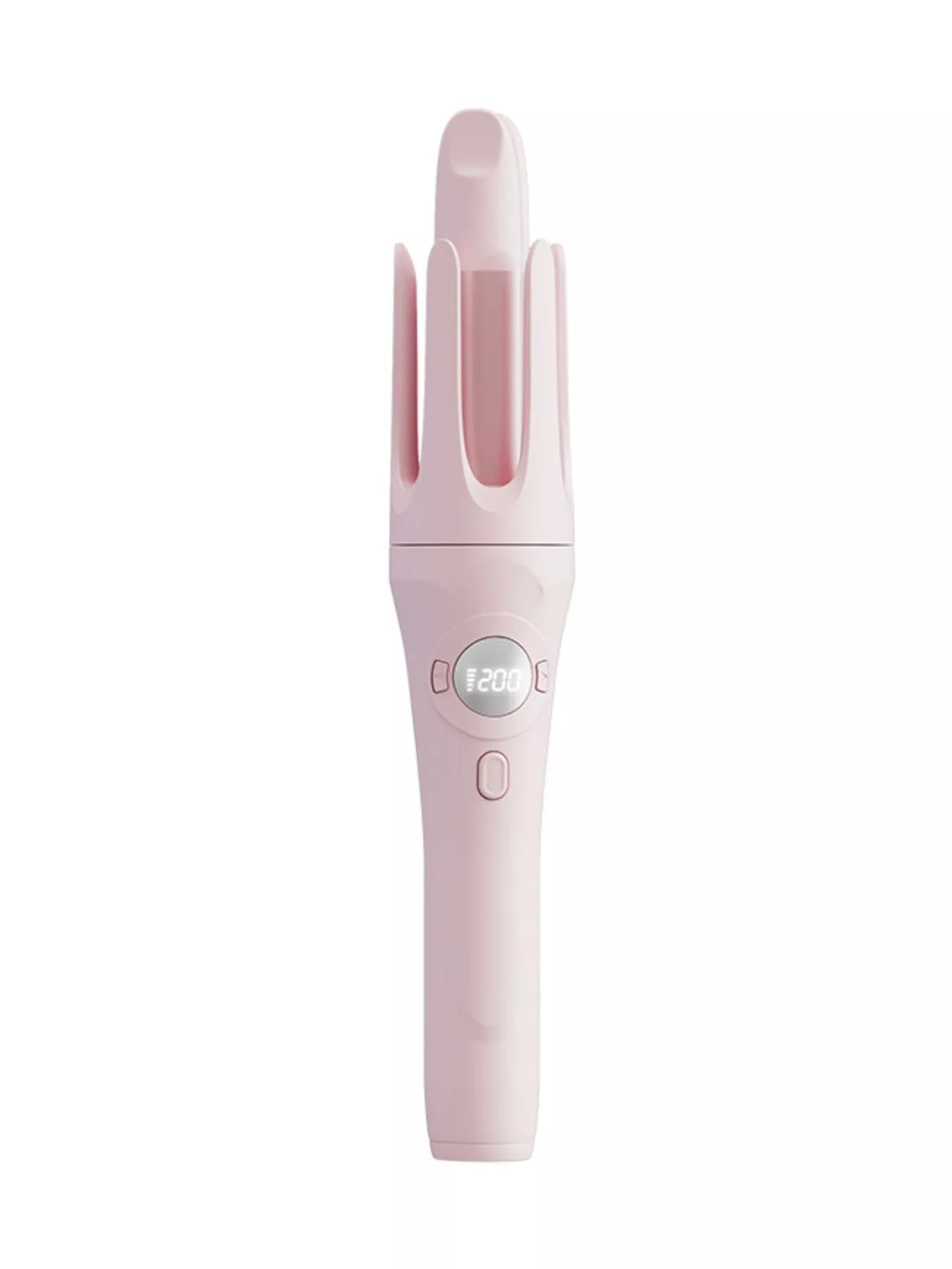 Light blue automatic rotating ceramic curling iron by Trendsi with ergonomic handle and rotating barrel for easy styling
