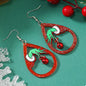 Halloween teardrop earrings featuring spooky design, black and orange accents, perfect for festive Halloween fashion.