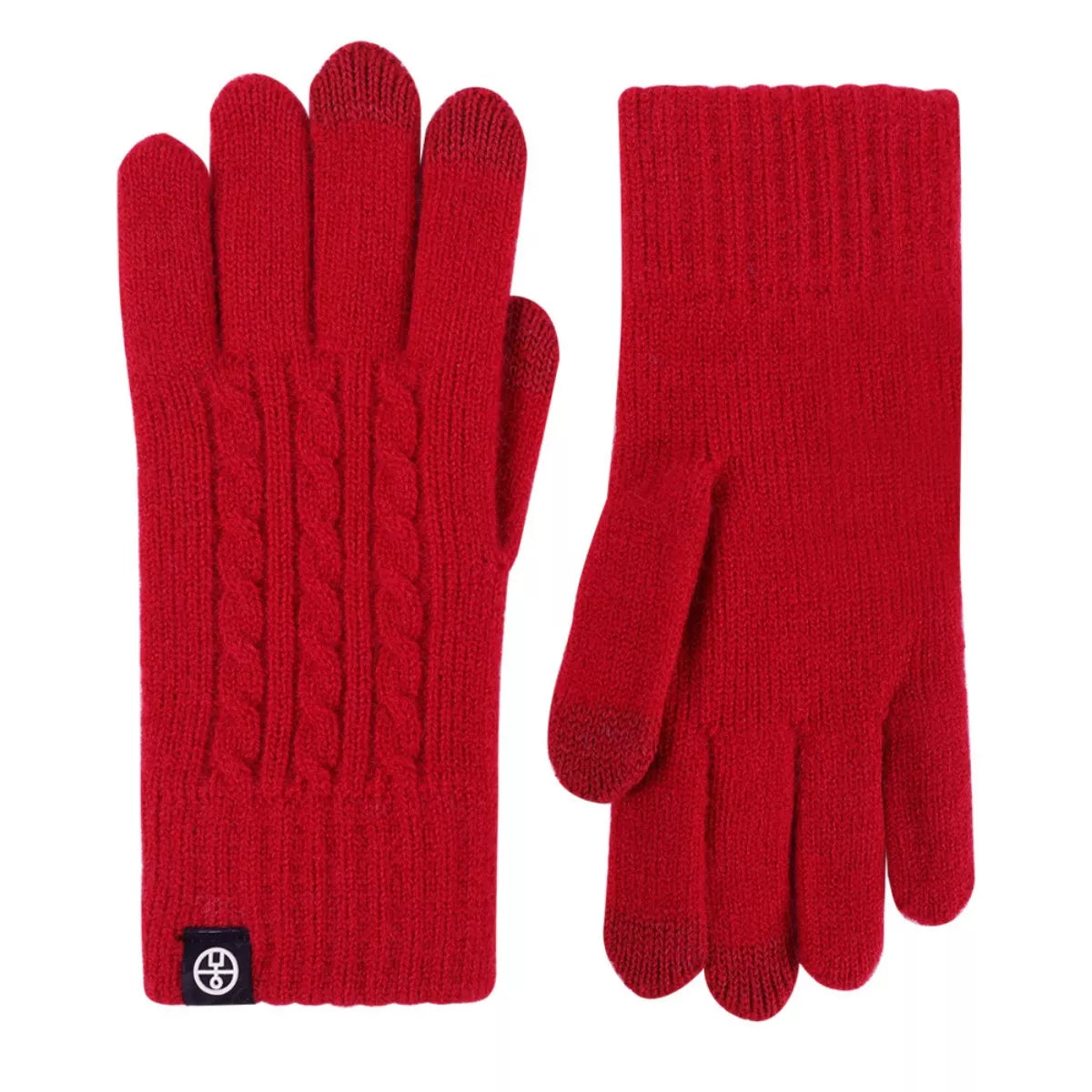 Trendsi cable knit touchscreen gloves in cozy wool blend with ribbed cuffs and thumb holes for warmth and style.