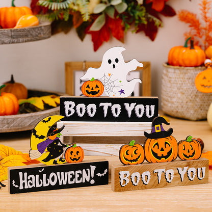 Assorted 2-piece Halloween element ornaments from Trendsi featuring spooky and festive designs for Halloween decor.