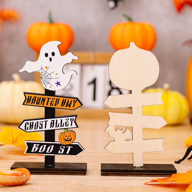 Two Halloween-themed element decor ornaments from Trendsi, featuring spooky designs in vibrant colors for festive decoration.