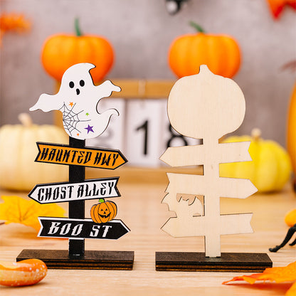 Two Halloween-themed element decor ornaments from Trendsi, featuring spooky designs in vibrant colors for festive decoration.