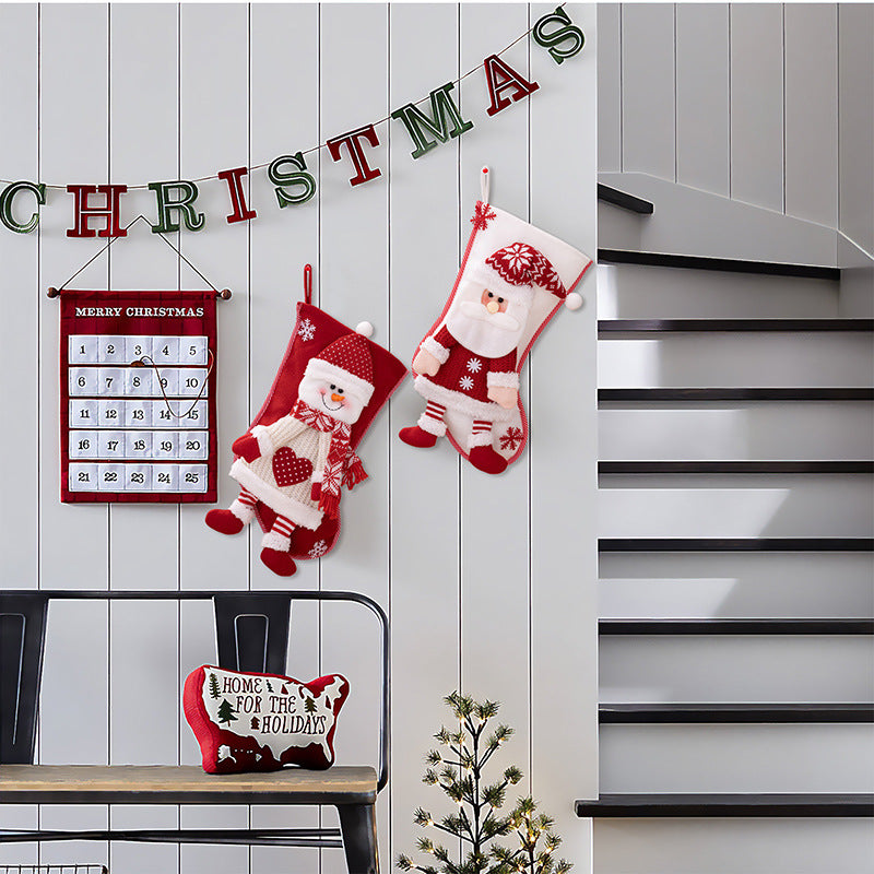 Christmas stocking hanging widget by Trendsi, decorative holiday stocking with festive design for Christmas decor.