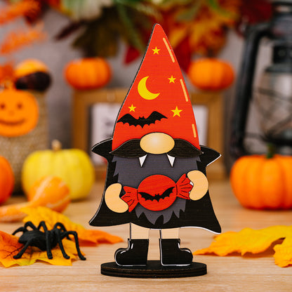 Assorted 2-piece Halloween element ornaments with spooky designs, made by Trendsi, featuring pumpkins, ghosts, and bats for festive decor.
