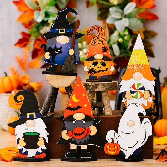 Assorted 2-piece Halloween element ornaments featuring spooky designs, ideal for holiday decoration and festive decor.