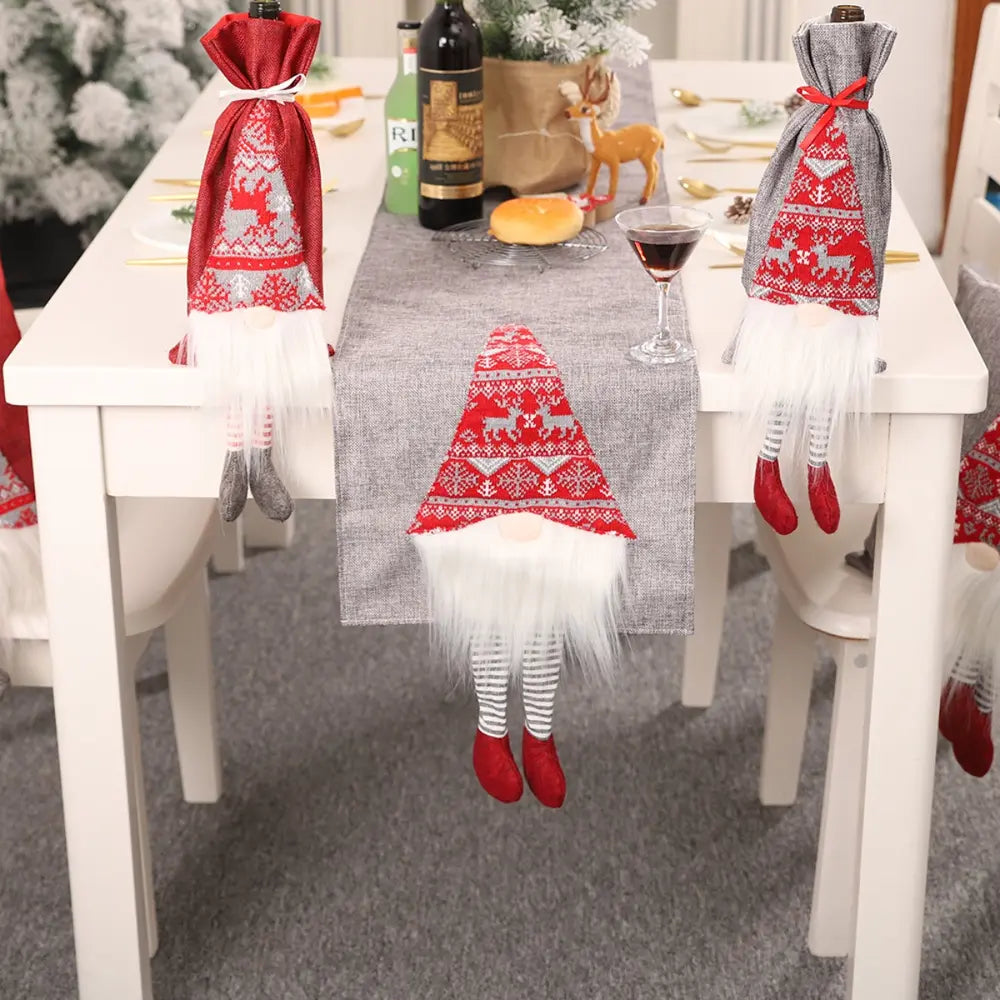 Christmas element table runner by Trendsi with festive holiday design, perfect for holiday table decor and seasonal gatherings.
