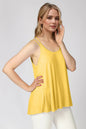 Basic Bae bamboo cami with scoop neck and double spaghetti straps, Trendsi, showcasing its lightweight, soft fabric and stylish fit.