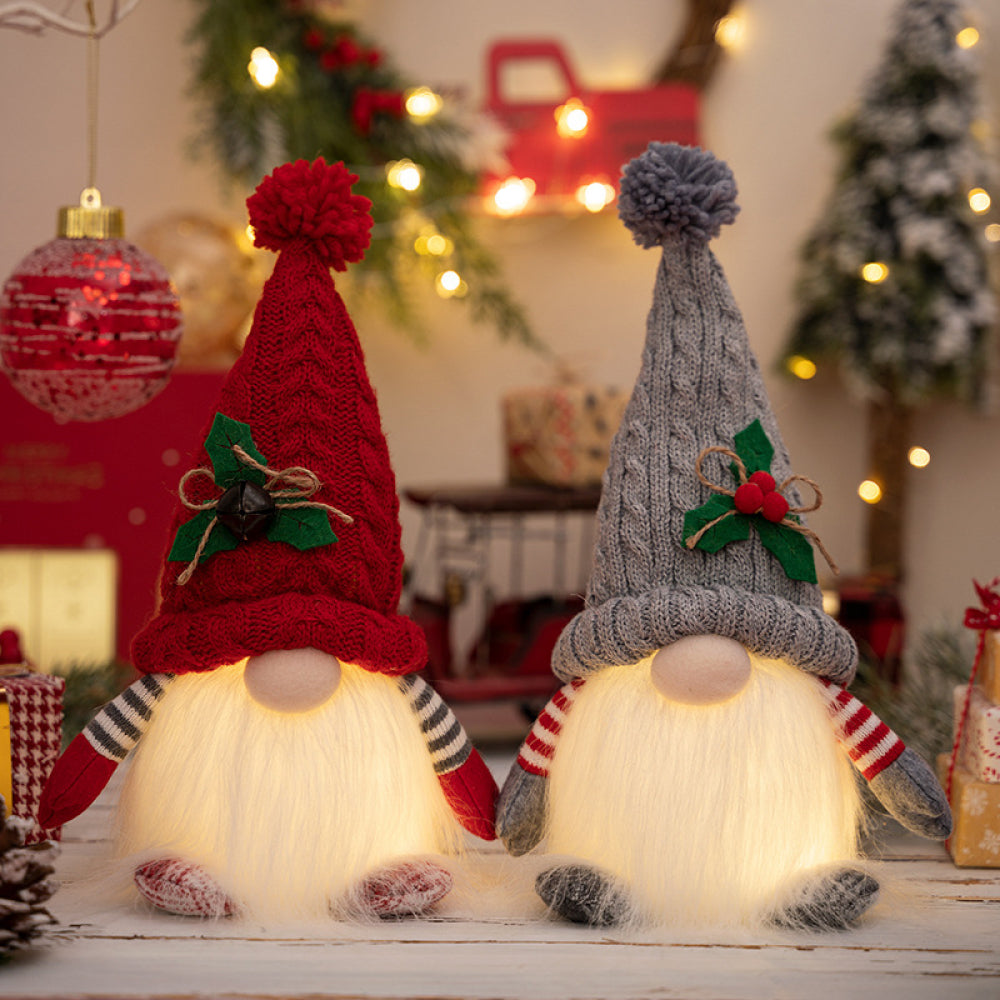 Faceless gnome with short legs and light-up feature, decorative Trendsi short leg gnome for garden or home decor.