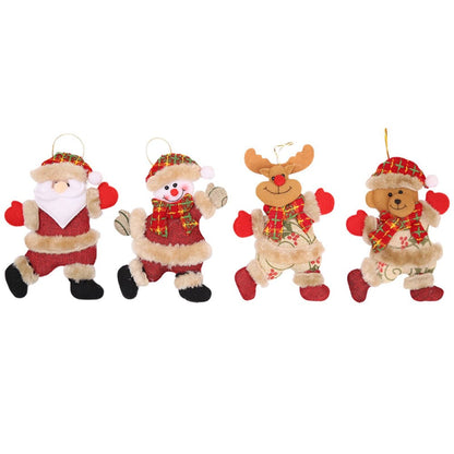 Set of 4 Christmas hanging widgets with festive designs, ideal for holiday decorations by Trendsi.