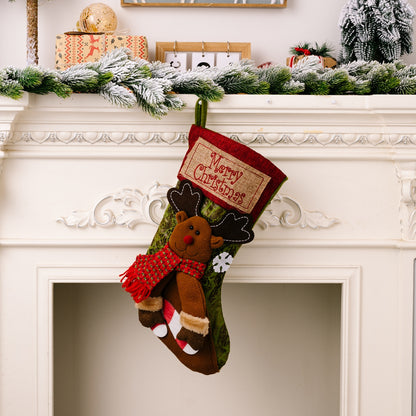 Festive Merry Christmas stocking hanging widget by Trendsi, featuring colorful holiday design and decorative hanging loop.