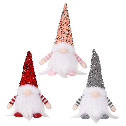 Sequin light-up faceless gnome from Trendsi with shiny sequins and illuminated features, standing on a neutral background.