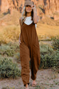 Trendsi Double Take full size sleeveless v-neck jumpsuit with pockets, showcasing its stylish design and comfortable fit.