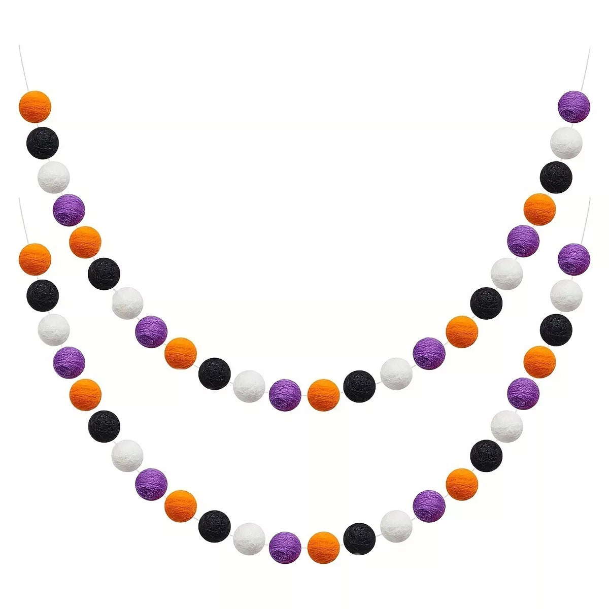 Colorful Halloween decorative felt ball from Trendsi, perfect for festive home decor or Halloween crafts.