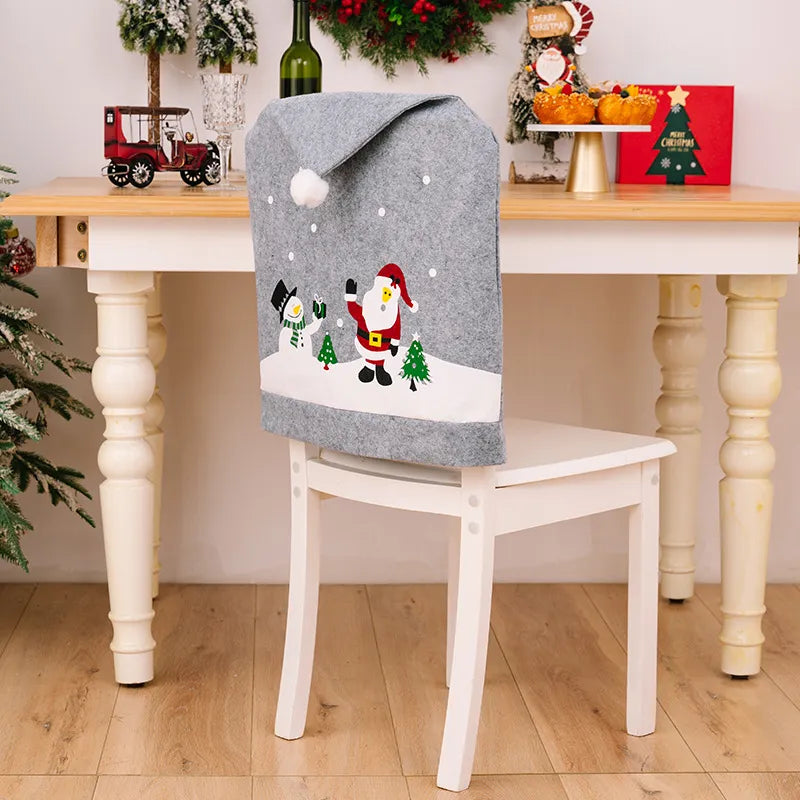 Christmas pattern chair cover by Trendsi featuring festive red and green holiday designs on a chair for seasonal home decor.