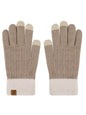 Warm knitted touchscreen gloves from Trendsi featuring cozy fabric and conductive fingertips for easy device use in cold weather.
