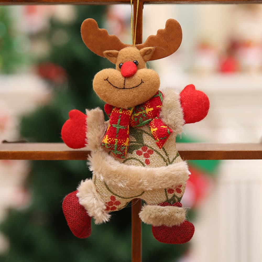 Set of four Christmas hanging widgets with festive designs, perfect for holiday decorations and seasonal decor.