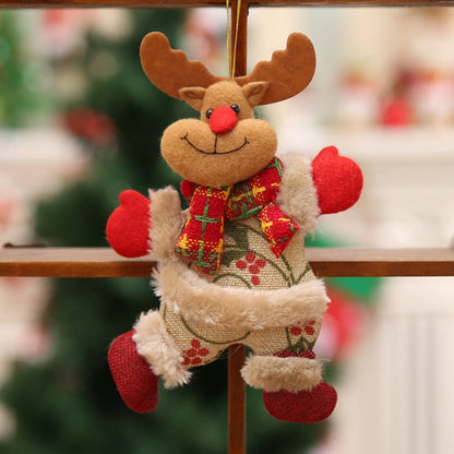 Set of four Christmas hanging widgets with festive designs, perfect for holiday decorations and seasonal decor.