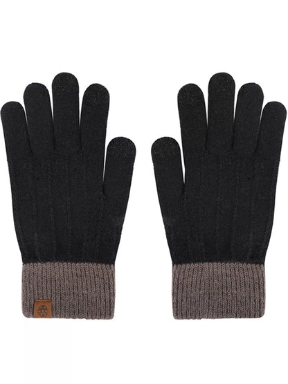 Warm knitted touchscreen gloves from Trendsi featuring cozy fabric and touchscreen-compatible fingertips for easy device use.