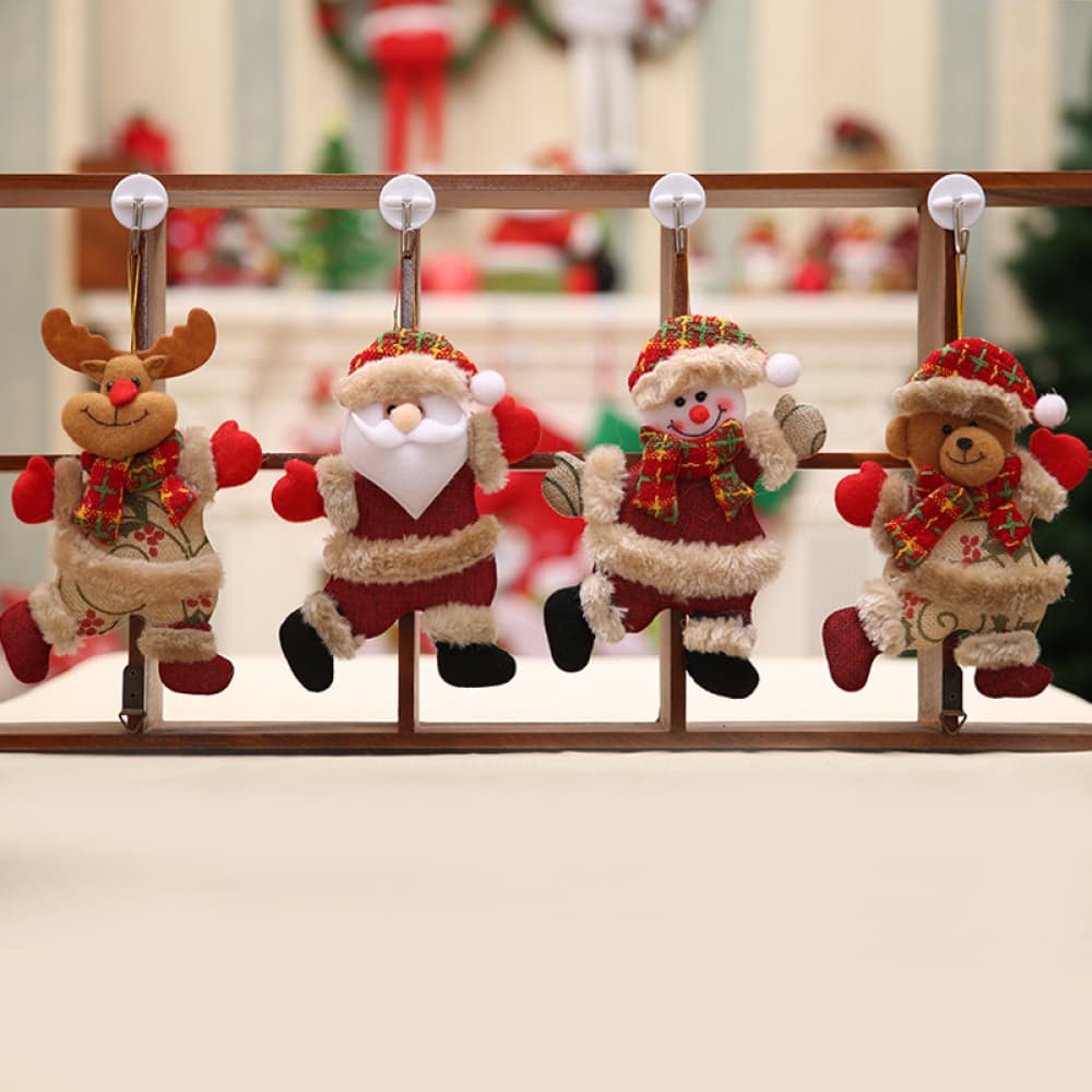 Set of 4 Christmas hanging widgets by Trendsi featuring festive holiday designs for seasonal decorations.