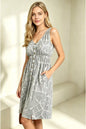 Trendsi double take printed sleeveless casual dress with front buttons, ruched waist, side slit, and pockets, max.webp