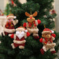 Set of four Christmas hanging widgets with festive designs, perfect for holiday decorations and seasonal decor.