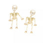 Halloween Skeleton Statement Earrings by Trendsi featuring spooky skeleton design for a bold, festive accessory.