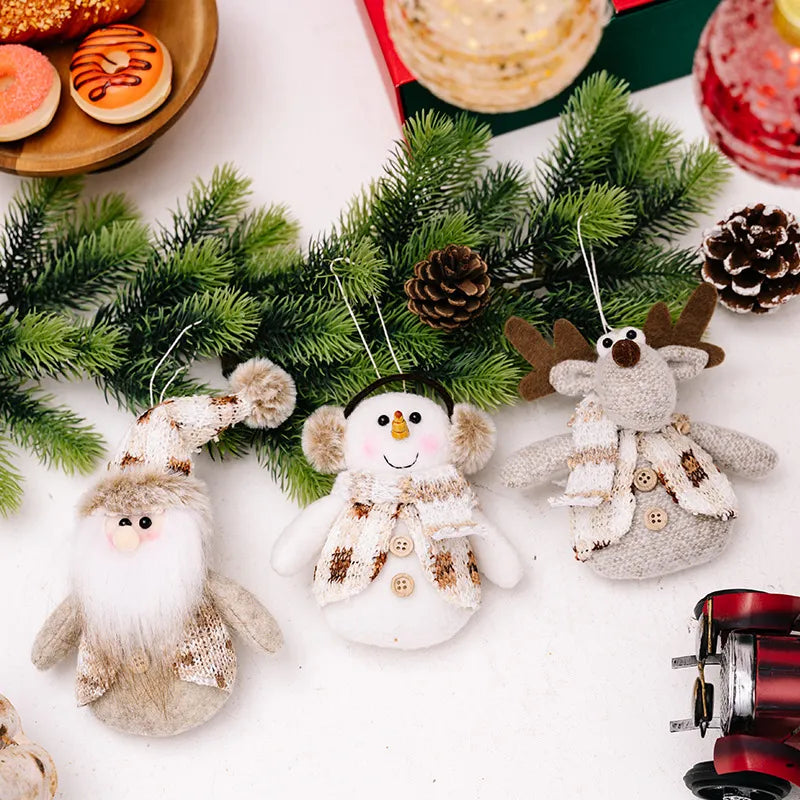 Trendsi Santa, snowman, and reindeer hanging ornament with festive holiday design and colorful details.