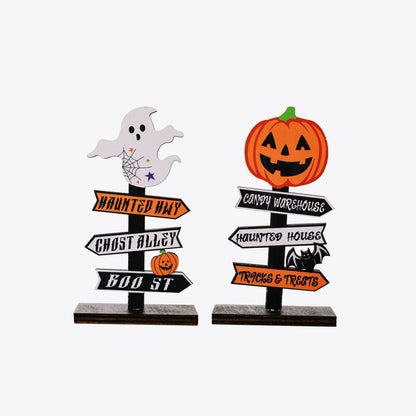 Two Halloween-themed element decor ornaments from Trendsi, featuring spooky designs for seasonal decoration.