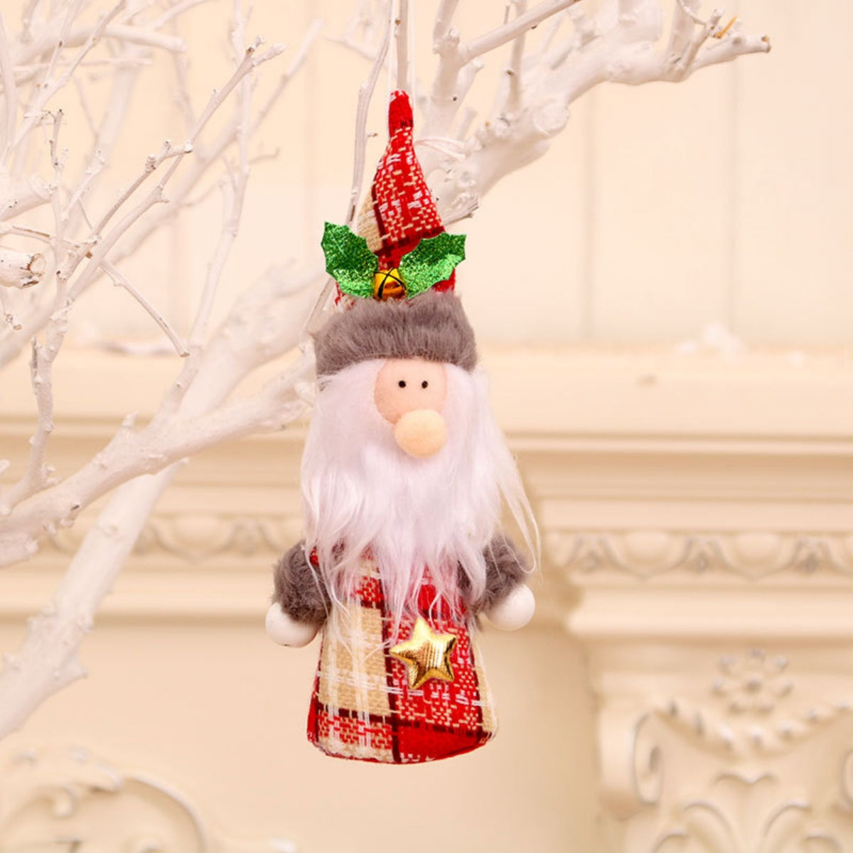 Assorted 2-piece Christmas doll hanging widgets from Trendsi, featuring festive holiday designs and colorful accents.