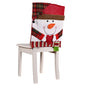 Christmas chair cover by Trendsi featuring festive red and green fabric with holiday-themed patterns and decorative trim.