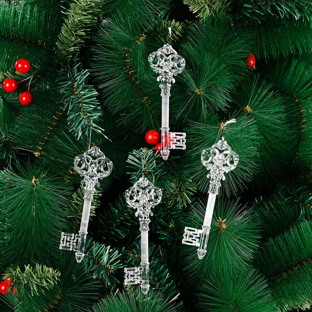 Colorful Christmas theme ornaments from Trendsi, featuring festive designs and holiday decorations on a shiny surface.