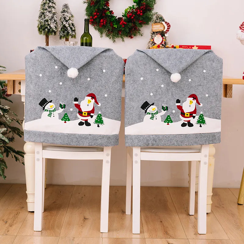 Christmas pattern chair cover by Trendsi featuring festive holiday design on a padded fabric chair cover.