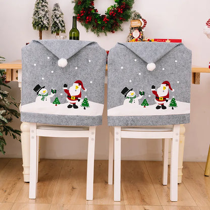 Christmas pattern chair cover by Trendsi featuring festive holiday design on a padded fabric chair cover.