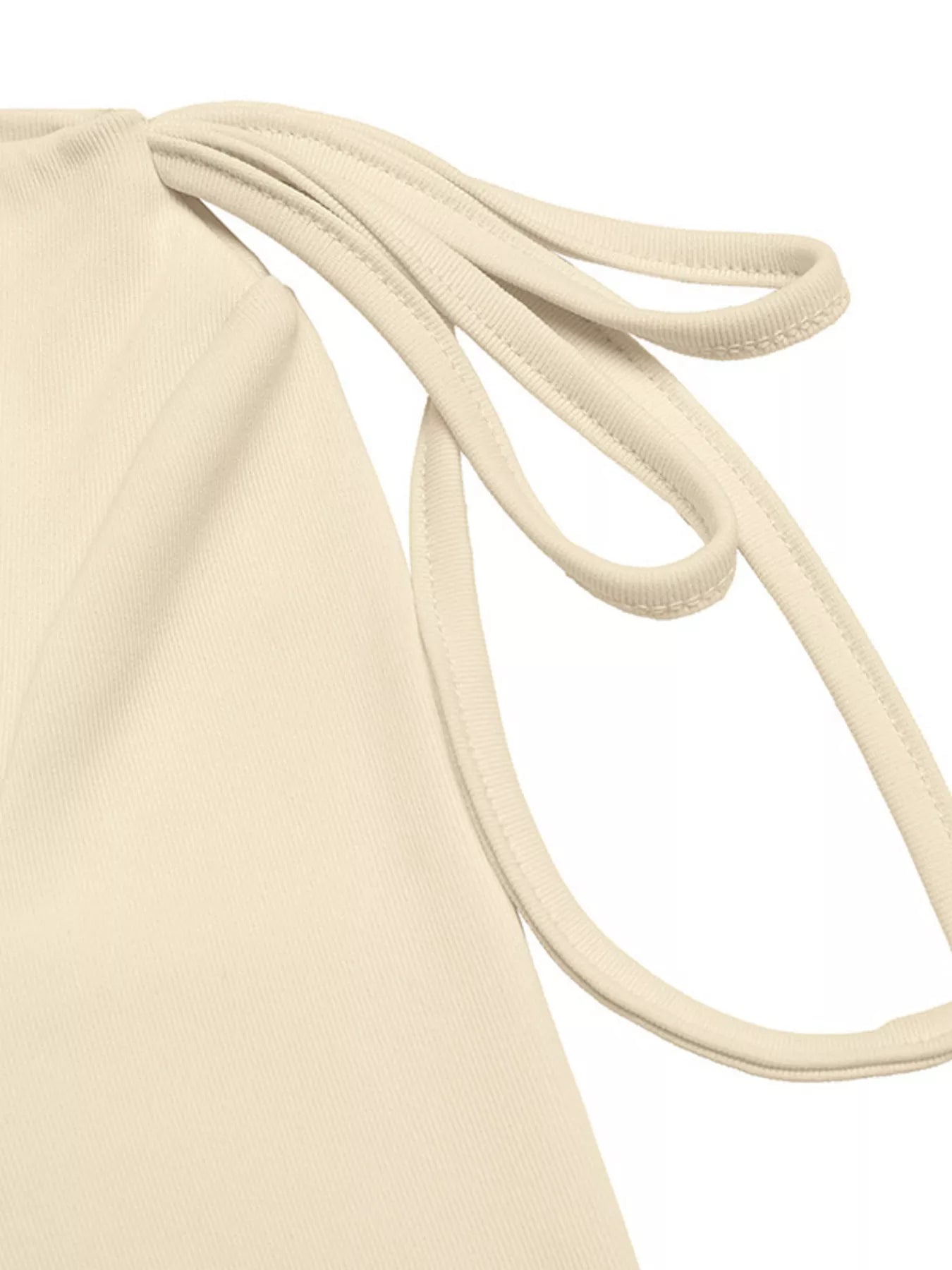 Apricot long sleeve T-shirt with lace trim from Trendsi, featuring a casual fit and delicate lace details on the sleeves.