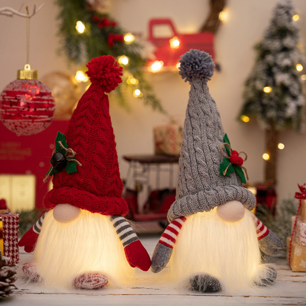 Faceless gnome with short legs and light-up feature, trendy decorative figure by Trendsi, perfect for indoor or outdoor decor.