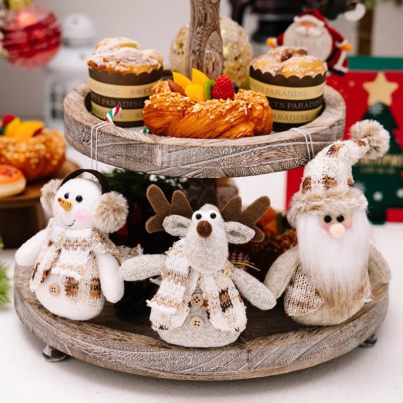 Hanging Christmas ornament featuring Santa, snowman, and reindeer design from Trendsi for holiday decoration.