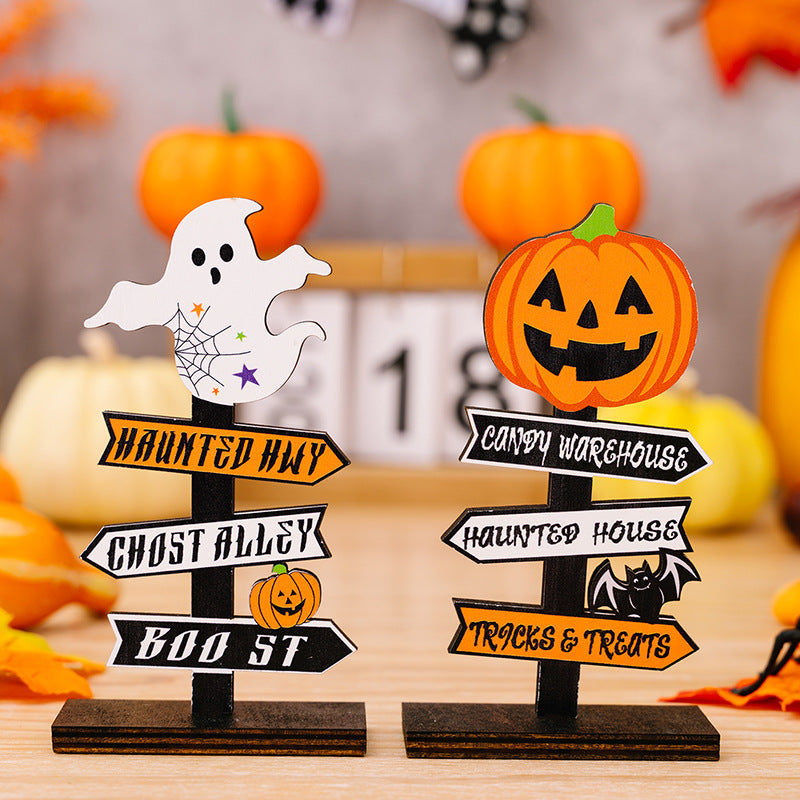 Two Halloween-themed decorative ornaments from Trendsi, featuring spooky elements for seasonal home decor.