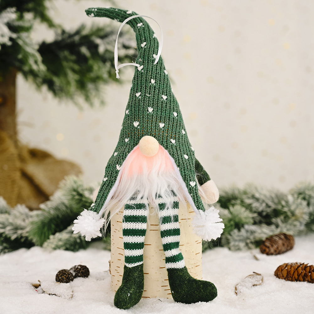 Faceless gnome with long legs, light-up feature, and whimsical design from Trendsi, standing outdoors at dusk.