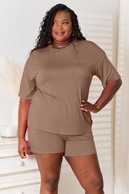 Soft rayon half sleeve top and shorts set by Trendsi, featuring a relaxed fit and casual style for comfortable everyday wear.