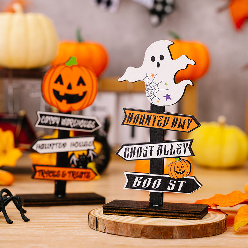 Two Halloween-themed decorative ornaments from Trendsi featuring spooky elements for festive home decor.