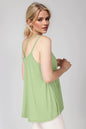 Basic Bae bamboo camisole with scoop neck and double spaghetti straps, featuring a lightweight, soft fabric in natural bamboo material.