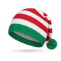 Christmas knitted beanie hat by Trendsi featuring festive red and white patterns, cozy winter accessory with a comfortable fit.