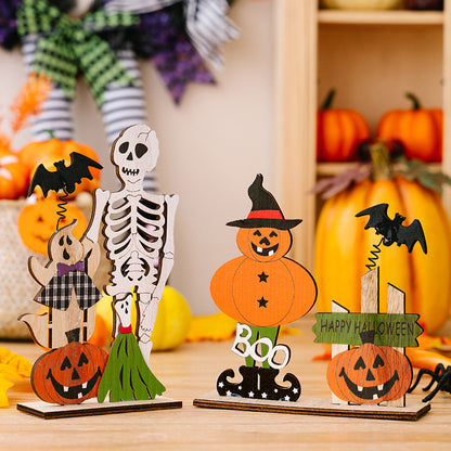 Two Halloween-themed decorative ornaments featuring spooky elements, designed for festive home decor by Trendsi.