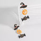 Gold-plated alloy pumpkin earrings with Halloween design, featuring intricate detail and festive style for seasonal wear