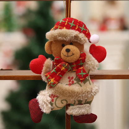 Four festive Christmas hanging widgets with colorful designs, perfect for holiday decorations and seasonal decor.