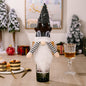 Sequin pointed hat wine bottle cover from Trendsi, festive gold and silver sequins, stylish accessory for wine bottles