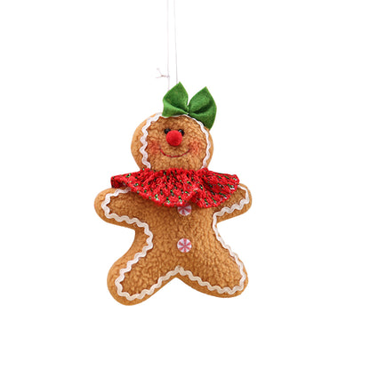Decorative gingerbread man ornament with festive details by Trendsi, hanging with a cheerful holiday design.