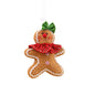 Decorative gingerbread man ornament with festive details by Trendsi, hanging with a cheerful holiday design.